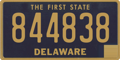 DE license plate 844838