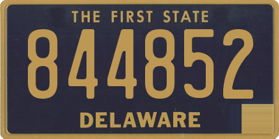 DE license plate 844852