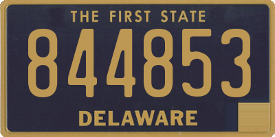 DE license plate 844853