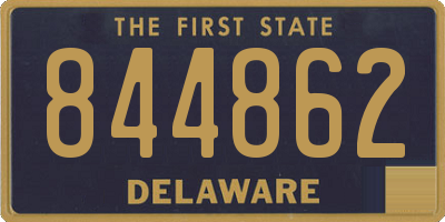 DE license plate 844862