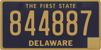 DE license plate 844887