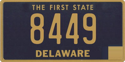 DE license plate 8449