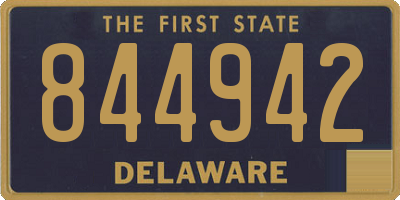 DE license plate 844942