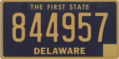 DE license plate 844957