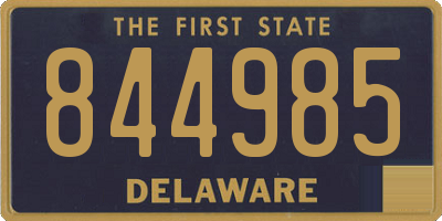 DE license plate 844985