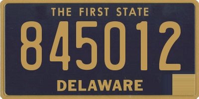 DE license plate 845012