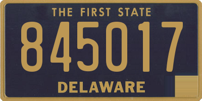 DE license plate 845017