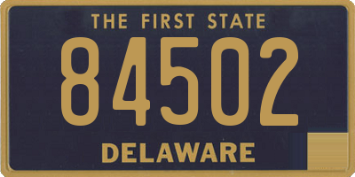 DE license plate 84502