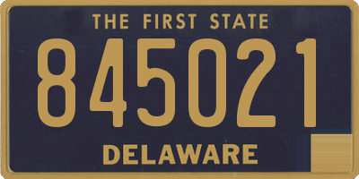 DE license plate 845021