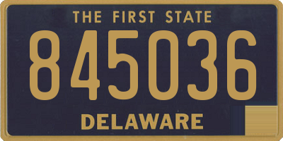 DE license plate 845036