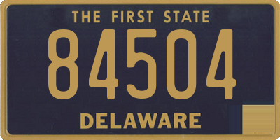 DE license plate 84504