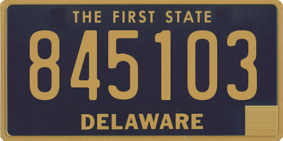 DE license plate 845103
