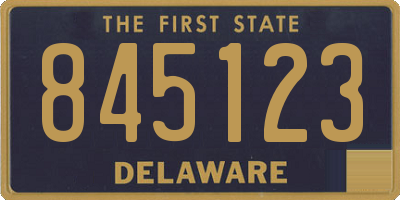 DE license plate 845123