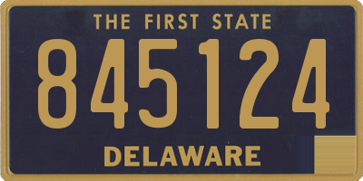 DE license plate 845124