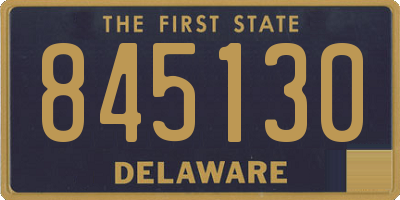 DE license plate 845130
