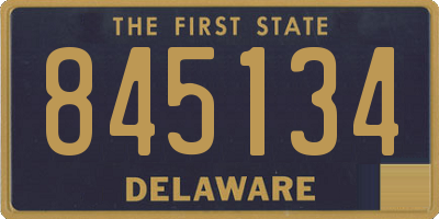 DE license plate 845134