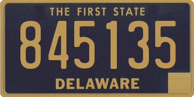 DE license plate 845135