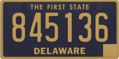 DE license plate 845136
