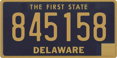 DE license plate 845158