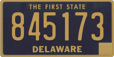 DE license plate 845173