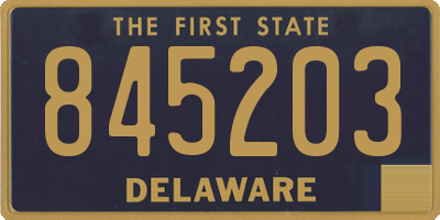 DE license plate 845203