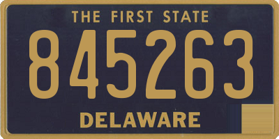 DE license plate 845263