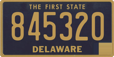 DE license plate 845320
