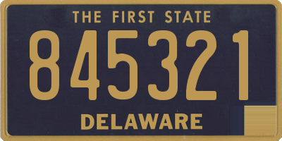 DE license plate 845321