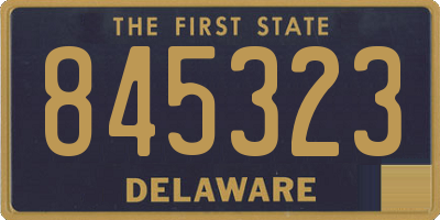DE license plate 845323