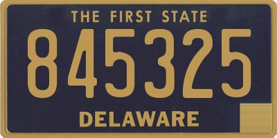 DE license plate 845325