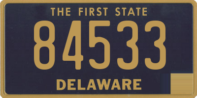 DE license plate 84533