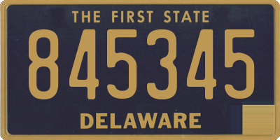 DE license plate 845345