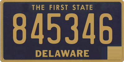 DE license plate 845346