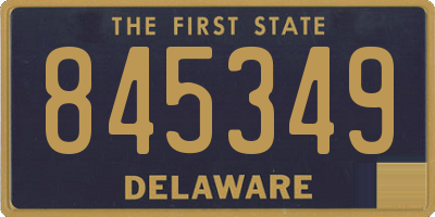 DE license plate 845349