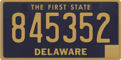 DE license plate 845352