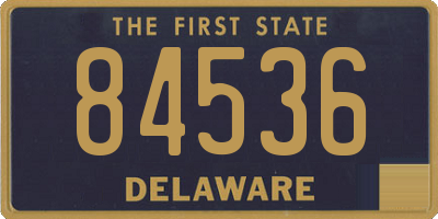 DE license plate 84536