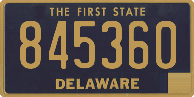 DE license plate 845360