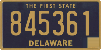 DE license plate 845361