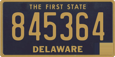 DE license plate 845364