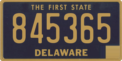 DE license plate 845365