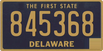 DE license plate 845368
