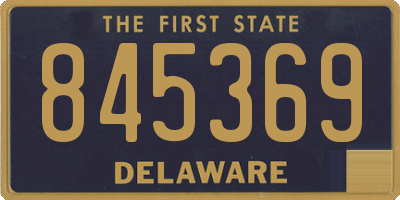 DE license plate 845369