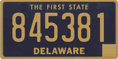 DE license plate 845381