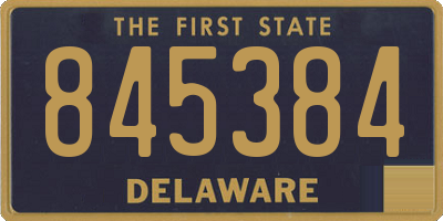 DE license plate 845384