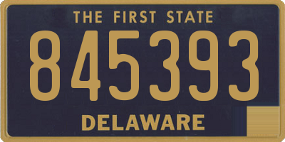 DE license plate 845393