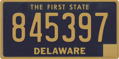 DE license plate 845397