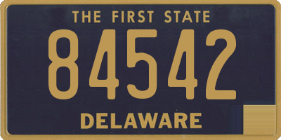 DE license plate 84542