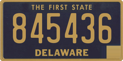 DE license plate 845436