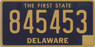 DE license plate 845453
