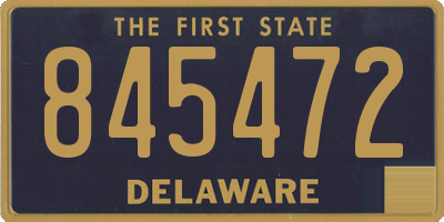 DE license plate 845472